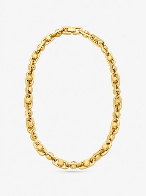 Michael Kors Astor Large Precious Metal-Plated Brass Link Naisten Kaulakoru Kultaiset | FIRVT1552