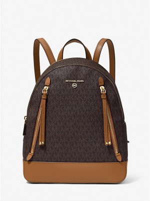 Michael Kors Brooklyn Medium Logo Naisten Reppu BRN/ACORN | FIKOO1070