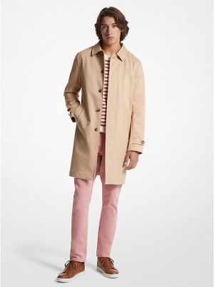 Michael Kors Cotton Blend Balmacaan Coat Miesten Takki BUFF | FIRVI2176