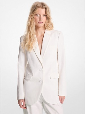 Michael Kors Cotton Blend Twill Blazer Naisten Takki Valkoinen | FIUZV1354