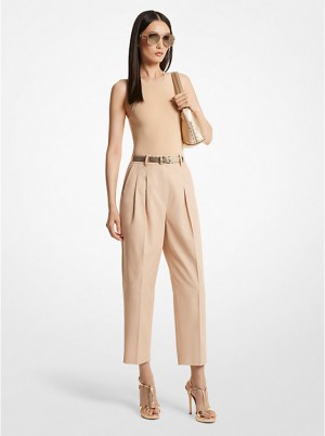 Michael Kors Cotton Blend Twill Cropped Naisten Housut BUFF | FIBEH1428