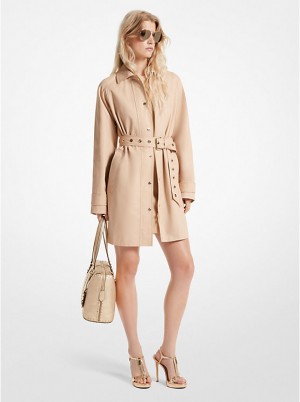 Michael Kors Cotton Twill Trench Coat Naisten Takki BUFF | FIILB1355