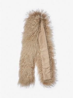 Michael Kors Dyed Mongolian Shearling Naisten Huivi CAMEL | FICTU1014