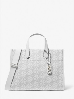 Michael Kors Gigi Large Empire Signature Logo Naisten Tote OPT/ALLUM | FISGT1255