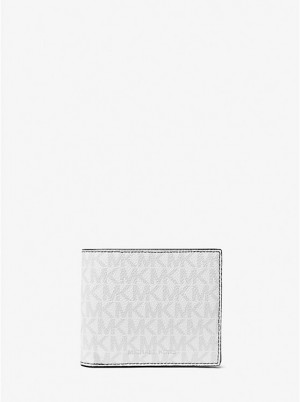 Michael Kors Greyson Logo Billfold With Coin Pocket Miesten Lompakko BRIGHT WHT | FIVRH2157