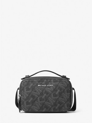 Michael Kors Hudson Empire Signature Logo Miesten Crossbody Laukku Mustat | FIKOV2110