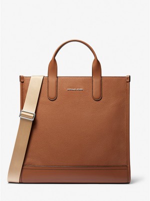 Michael Kors Hudson Pebbled Leather Tote Miesten Matkalaukku LUGGAGE | FIGSQ2142