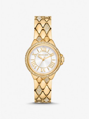 Michael Kors Mini Camille Pavé Gold-Tone Naisten Kello Kultaiset | FIAHV1597