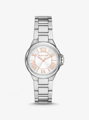 Michael Kors Mini Camille Silver-Tone Naisten Kello Hopea | FIUZM1601