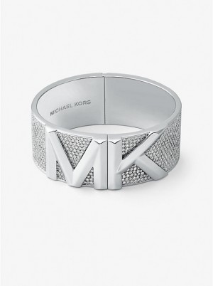 Michael Kors Mott Precious Metal-Plated Brass Pavé Naisten Rannerengas Hopea | FIILE1496