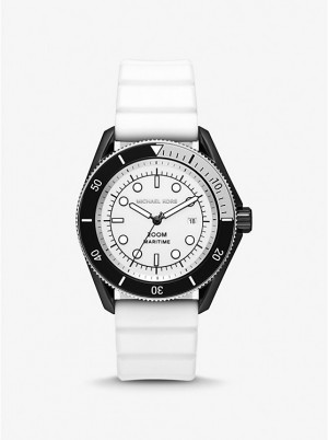 Michael Kors Oversized Maritime Silicone Miesten Kello Valkoinen | FIRVS2072