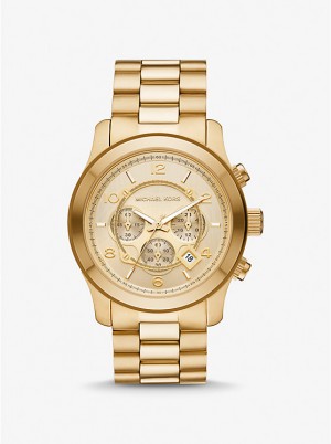 Michael Kors Oversized Runway Gold-Tone Naisten Kello Kultaiset | FINWR1632