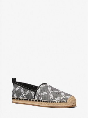 Michael Kors Owen Empire Logo Jacquard Espadrille Miesten Tennarit Mustat | FIRVR2280