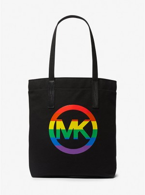 Michael Kors PRIDE Rainbow Logo Cotton Naisten Tote Mustat | FIBEJ1267