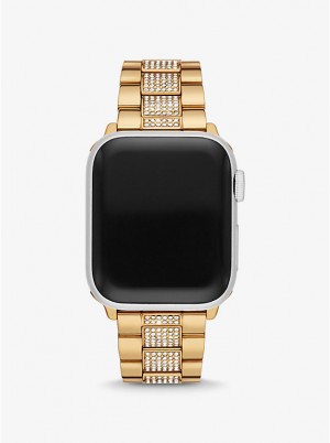 Michael Kors Pavé Gold-Tone Strap For Apple® Naisten Kello Kultaiset | FIFDK1646