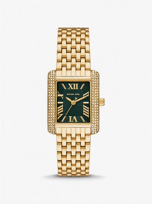 Michael Kors Petite Emery Pavé Gold-Tone Naisten Kello Kultaiset | FIAHX1649