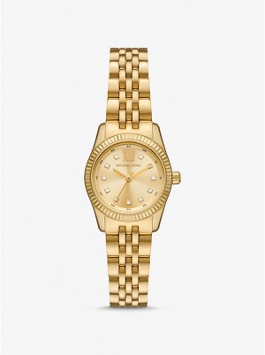 Michael Kors Petite Lexington Pavé Gold-Tone Naisten Kello Kultaiset | FIILB1652