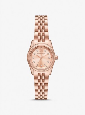 Michael Kors Petite Lexington Pavé Rose Gold-Tone Naisten Kello Pinkki Kultaiset | FIUZN1653