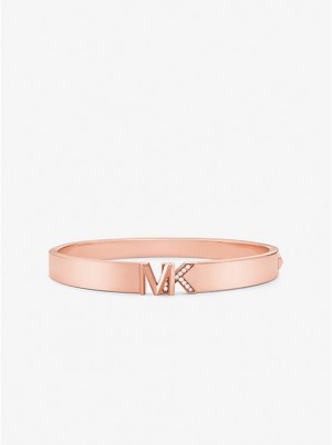 Michael Kors Precious Metal-Plated Brass Pavé Logo Naisten Rannerengas Pinkki Kultaiset | FITCG1508