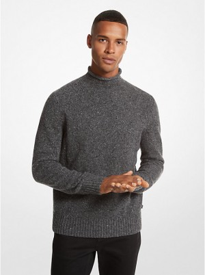 Michael Kors Recycled Wool Blend Roll-Neck Miesten Villapaita ASH | FIBEY2255