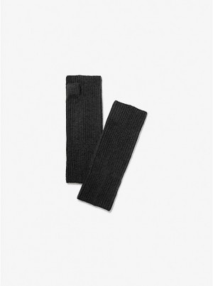 Michael Kors Ribbed Cashmere Fingerless Naisten Käsineet Mustat | FIJPZ1000