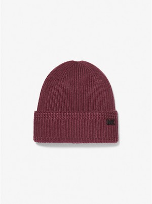 Michael Kors Ribbed Knit Beanie Miesten Hattu CORDOVAN | FINWK2051