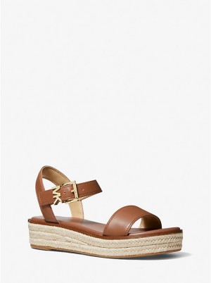 Michael Kors Richie Platform Espadrille Naisten Sandaalit LUGGAGE | FIVRB1949