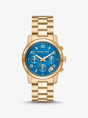 Michael Kors Runway Gold-Tone Naisten Kello Kultaiset | FIQMT1660