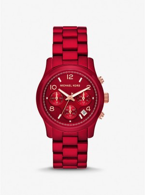 Michael Kors Runway Red-Coated Naisten Kello Punainen | FIILS1667