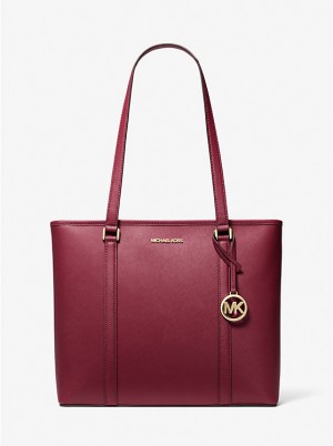 Michael Kors Sady Medium Saffiano Leather Naisten Tote BERRY | FINWK1268