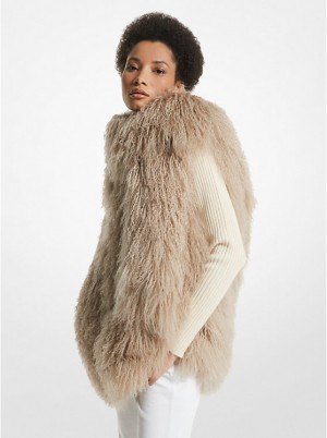 Michael Kors Shearling Vest Naisten Takki CAMEL | FIILC1407