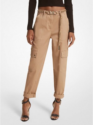 Michael Kors Stretch Organic Cotton Cargo Naisten Housut Tumman | FIUZY1445