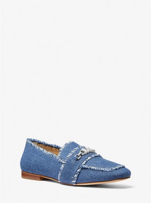 Michael Kors Tiffanie Frayed Denim Naisten Loafers DENIM | FIRVY1715