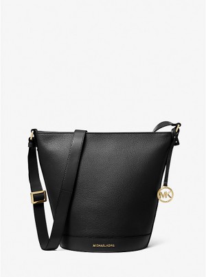 Michael Kors Townsend Medium Pebbled Leather Naisten Messenger Laukku Mustat | FILIR1173