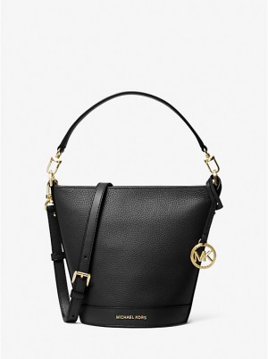 Michael Kors Townsend Small Pebbled Leather Naisten Crossbody Laukku Mustat | FIYXE1145