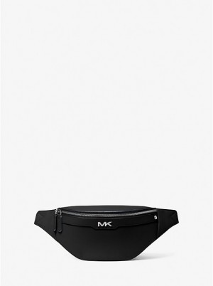 Michael Kors Varick Small Leather Belt Miesten Crossbody Laukku Mustat | FIWNS2126