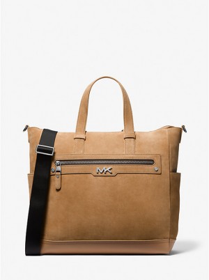 Michael Kors Varick Suede Tote Miesten Matkalaukku CAMEL | FIHAW2143