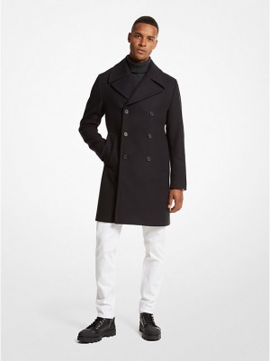 Michael Kors Wool Blend Double-Breasted Coat Miesten Takki MIDNIGHT | FIZUR2199