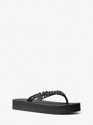 Michael Kors Zaza Platform Flip Flop Naisten Sandaalit Mustat | FIYXN1977