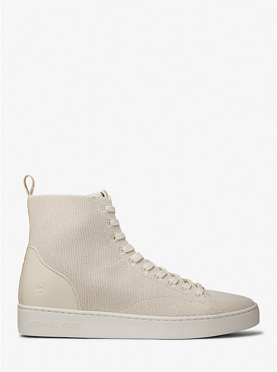 Michael Kors Edie Metallic Knit High-Top Naisten Tennarit Kerma | FIILM1979