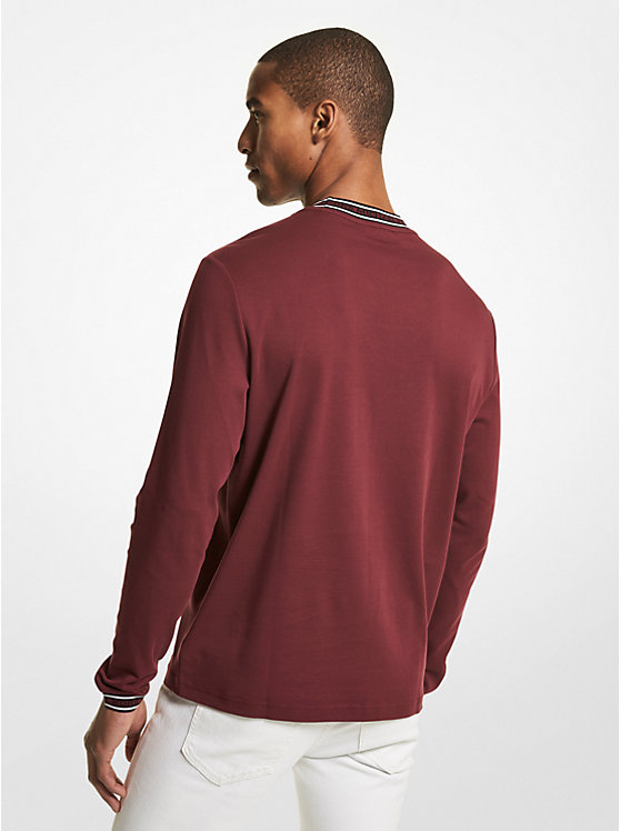 Michael Kors Logo Tape Cotton Crewneck Miesten Collegepaita MERLOT | FIMQO2258