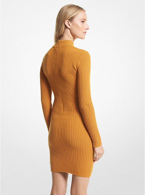 Michael Kors Ribbed Merino Wool Blend Naisten Mekko MARIGOLD | FINWH1320